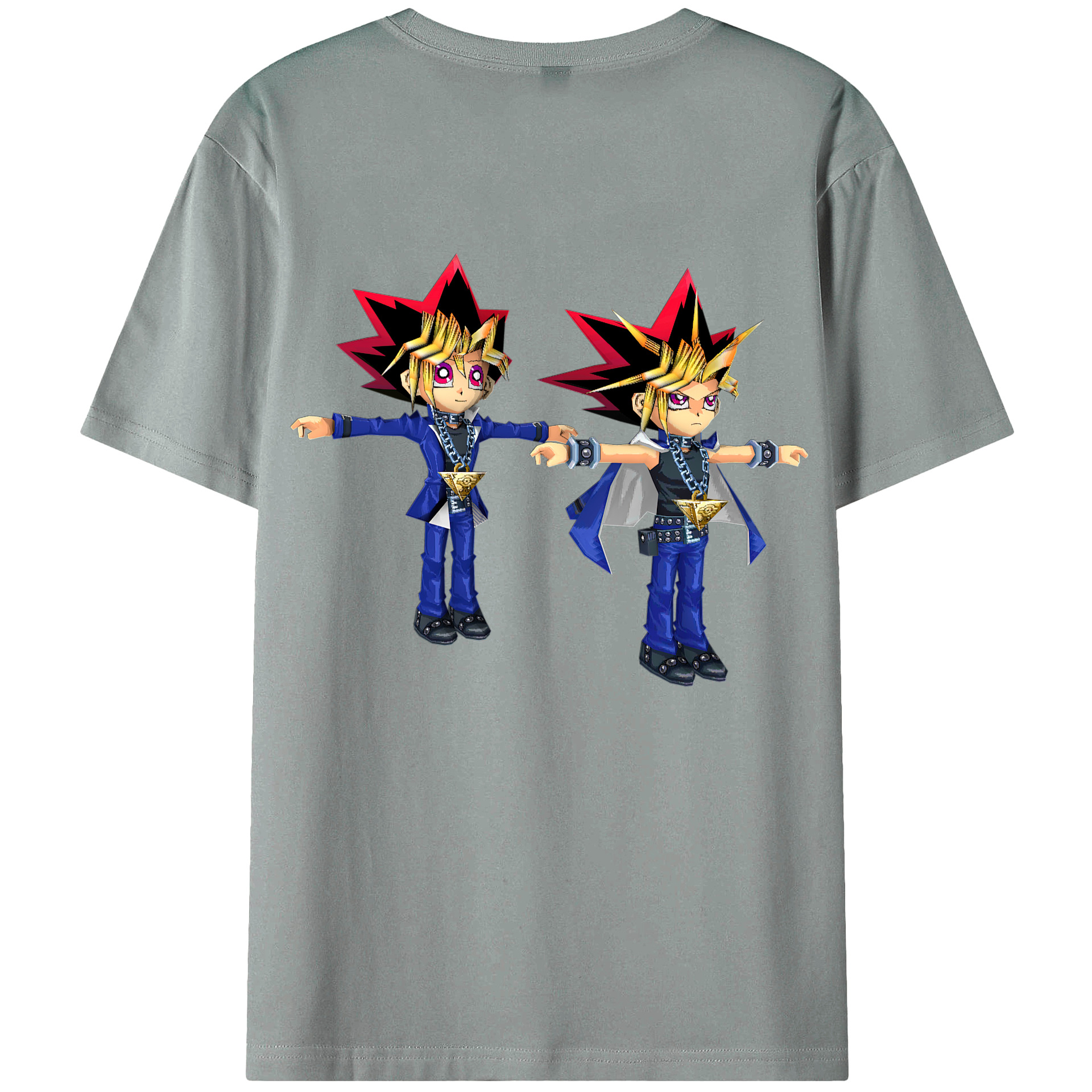 （画像用） 遊☆戯☆王 Yu-Gi-Oh! 綿100％ メンズ半袖Tシャツ（バックプリント） 通気性